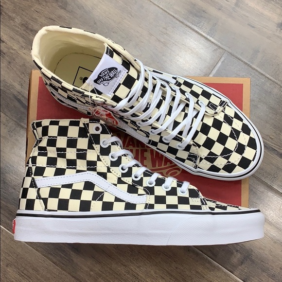 Vans Shoes - VANS Sk-8-Hi TAPERED CHECKERBOARD black/true white
